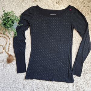 Hurley Thermal Black Logo Long Sleeve Shirt - Size Large